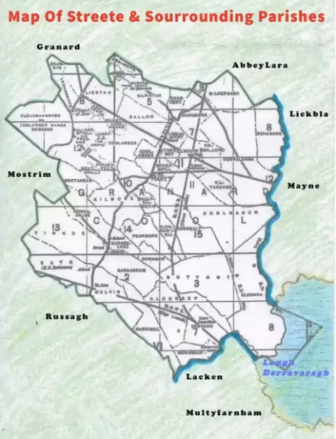 Map Of Streete & Surrounding Parishes